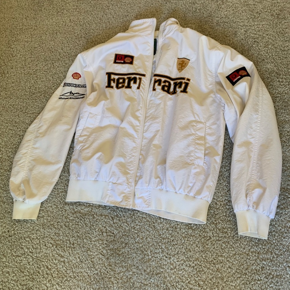 White Ferrari bomber jacket